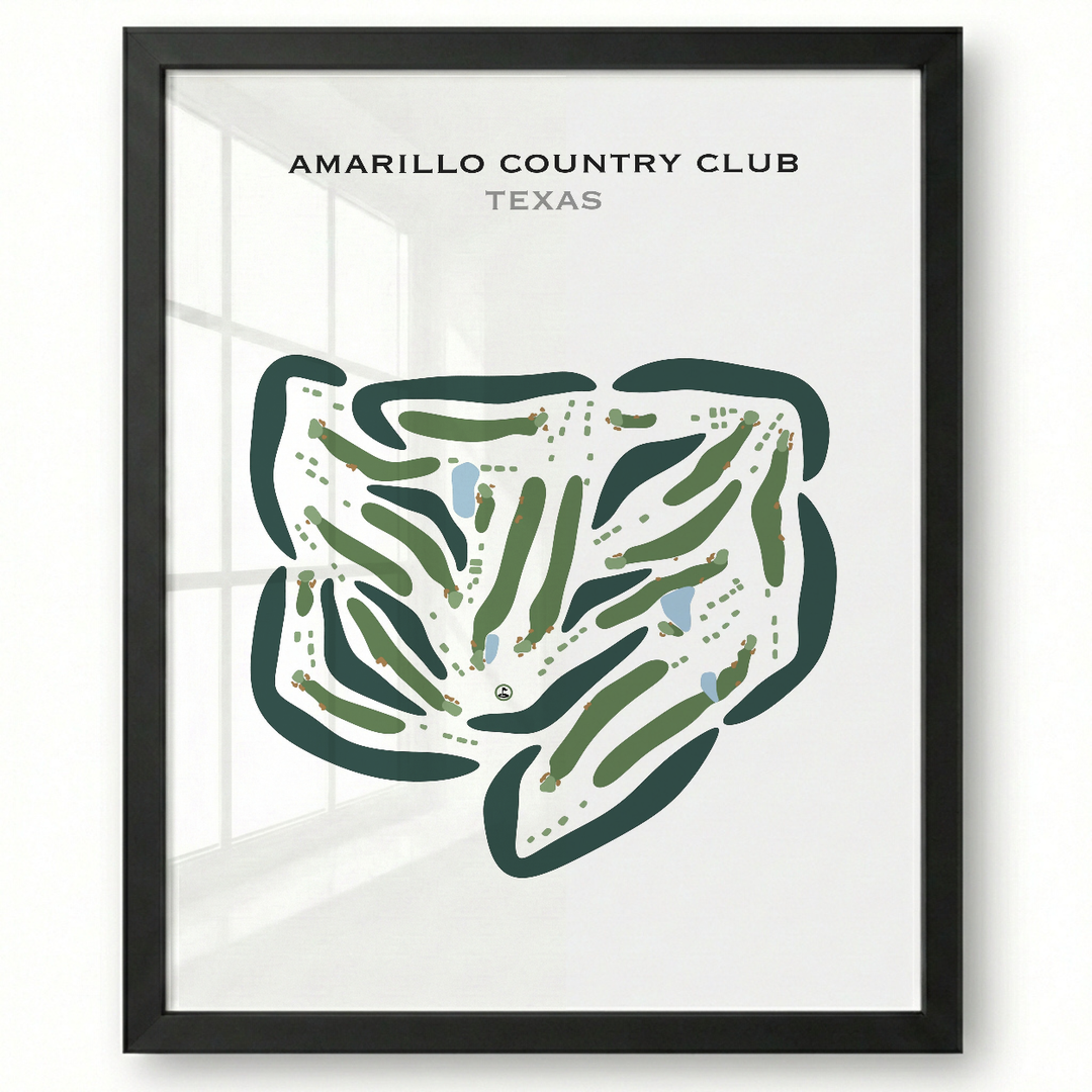 Amarillo Country Club, Texas - Printed Golf Courses