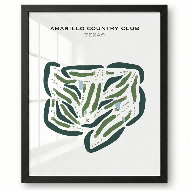 Amarillo Country Club, Texas - Printed Golf Courses