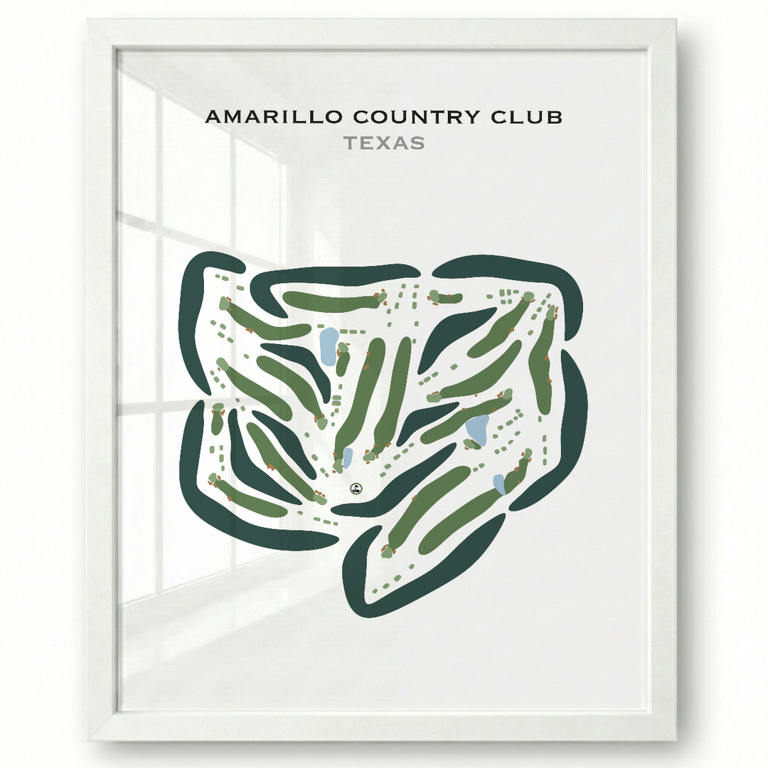 Amarillo Country Club, Texas - Printed Golf Courses