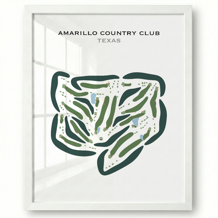 Amarillo Country Club, Texas - Printed Golf Courses