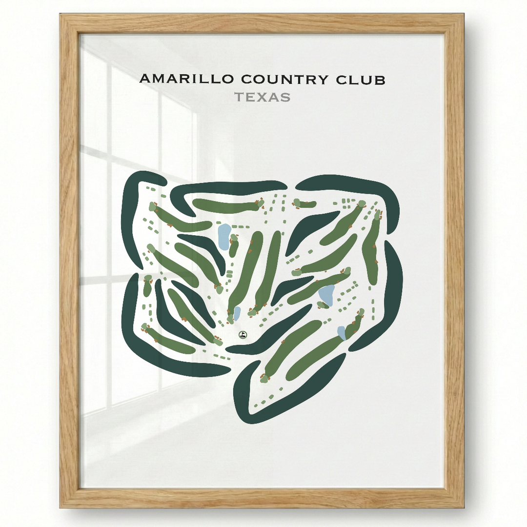 Amarillo Country Club, Texas - Printed Golf Courses