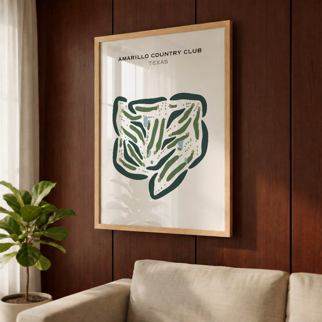 Amarillo Country Club, Texas - Printed Golf Courses