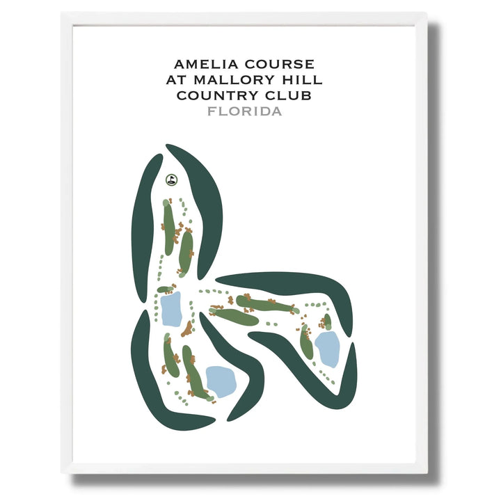 Amelia Course at Mallory Hill Country Club, Florida - Printed Golf Courses