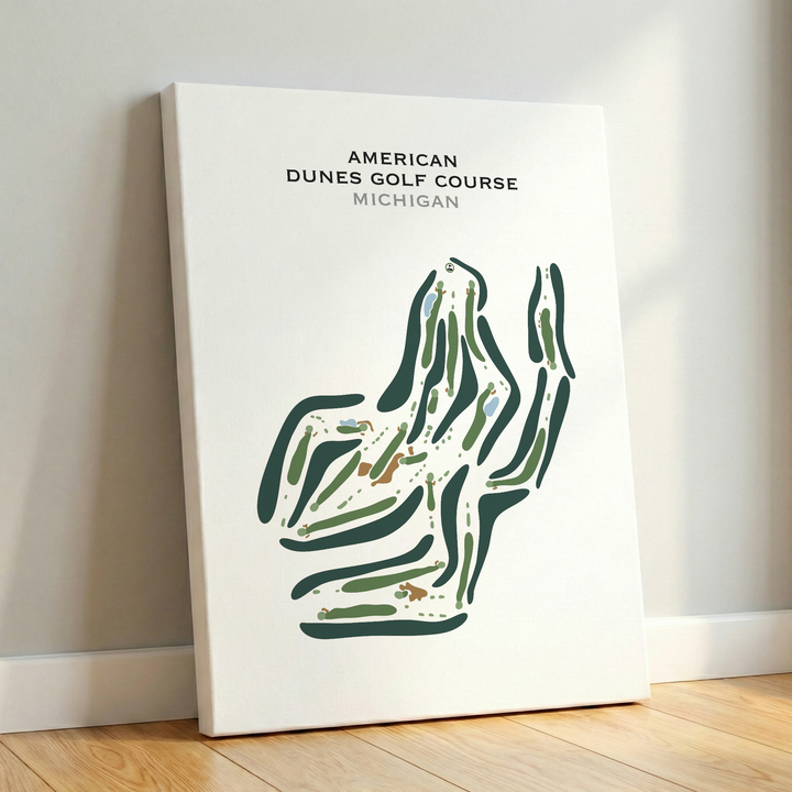 American Dunes Golf Course, Michigan - Printed Golf Courses