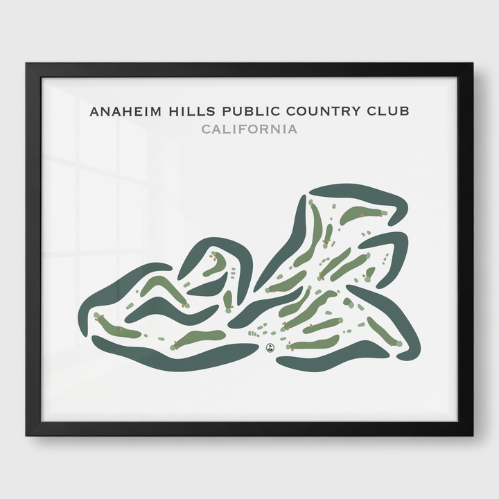 Anaheim Hills Public Country Club, California - Printed Golf Courses