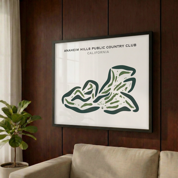Anaheim Hills Public Country Club, California - Printed Golf Courses