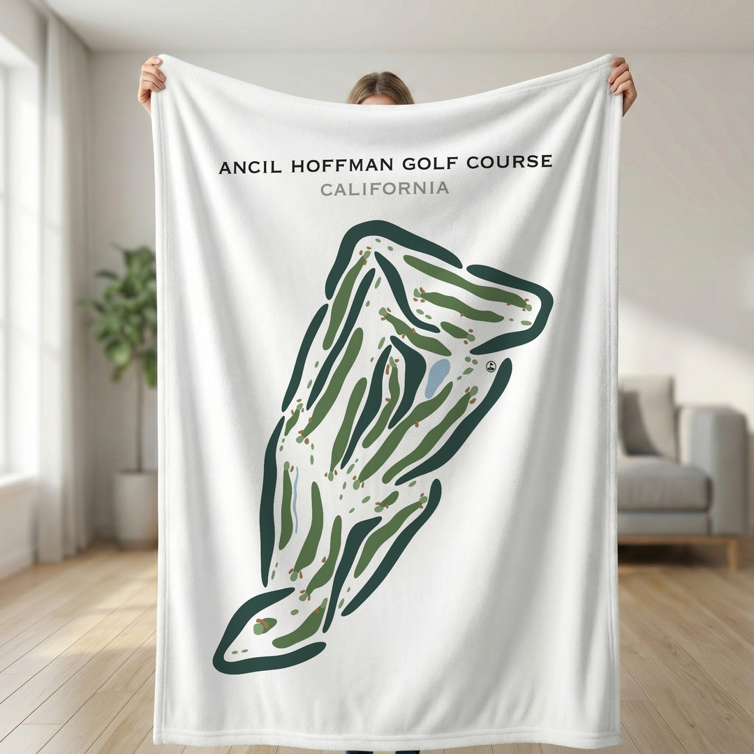Ancil Hoffman Golf Course, California - Printed Golf Courses