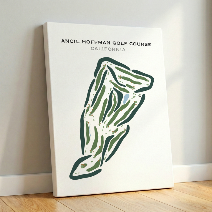 Ancil Hoffman Golf Course, California - Printed Golf Courses