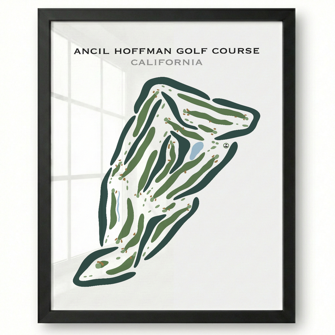 Ancil Hoffman Golf Course, California - Printed Golf Courses
