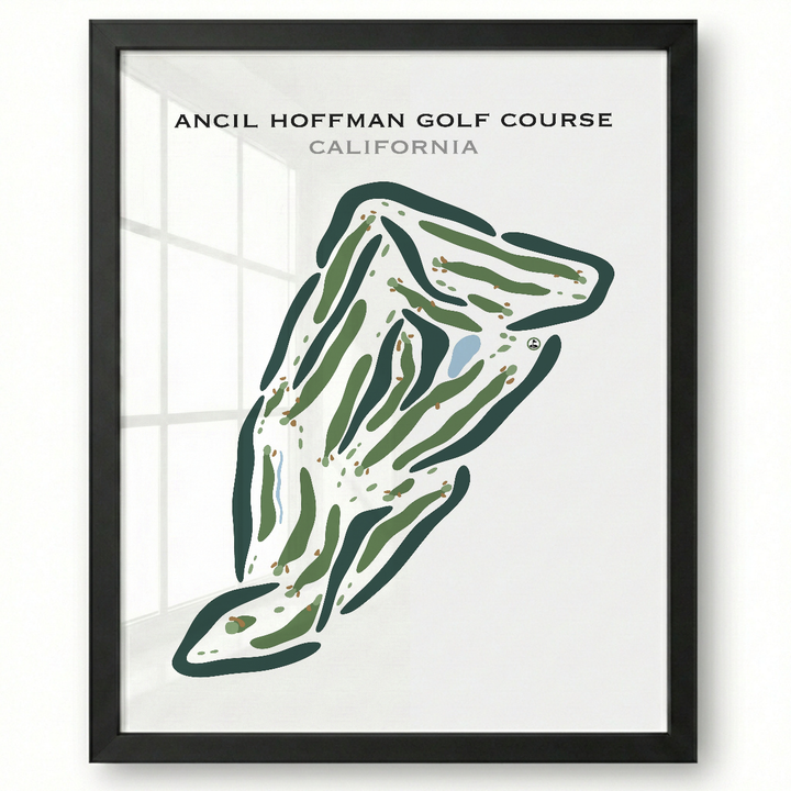 Ancil Hoffman Golf Course, California - Printed Golf Courses
