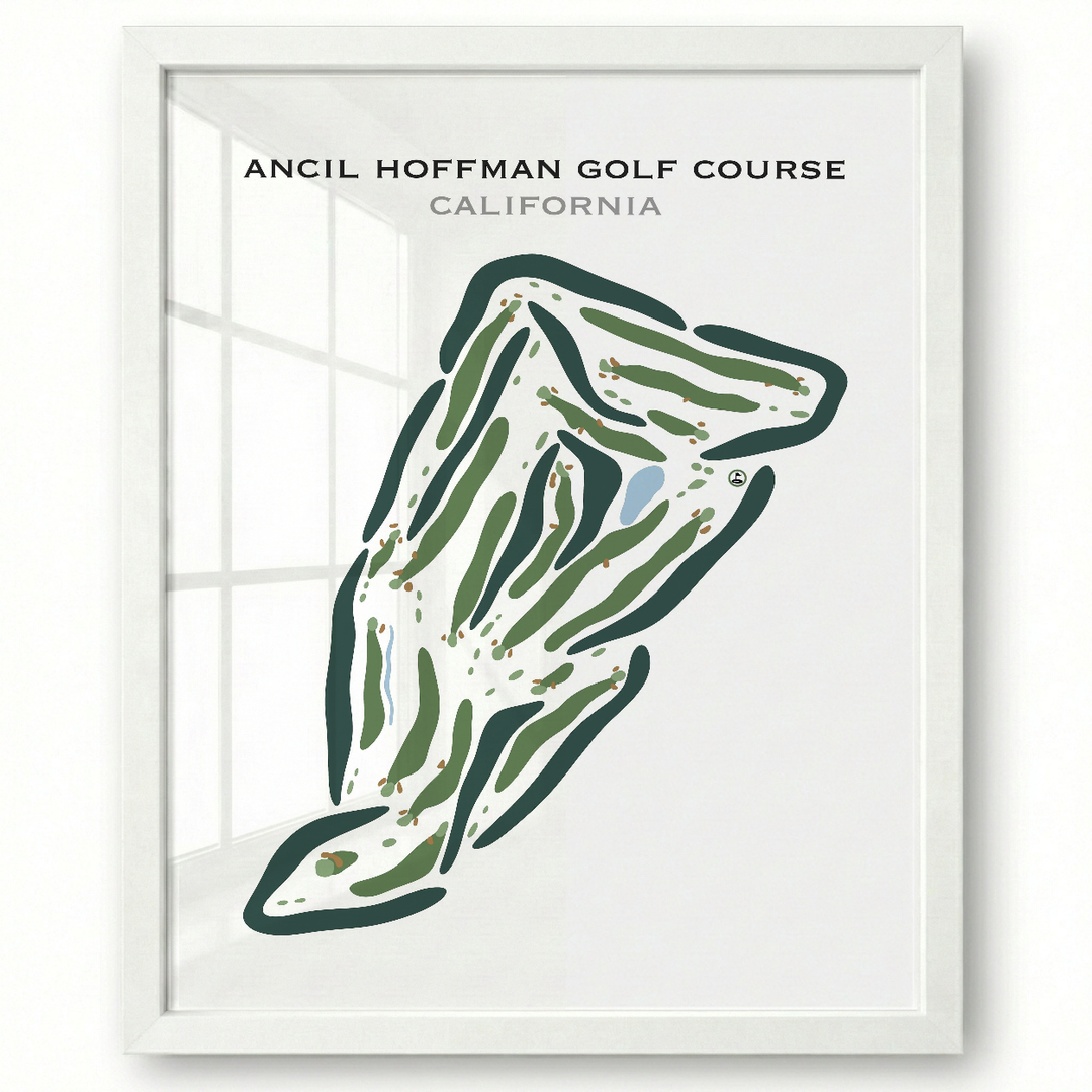 Ancil Hoffman Golf Course, California - Printed Golf Courses