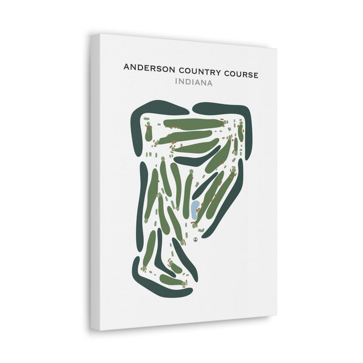 Anderson Country Club - Golf Course, Indiana - Printed Golf Courses