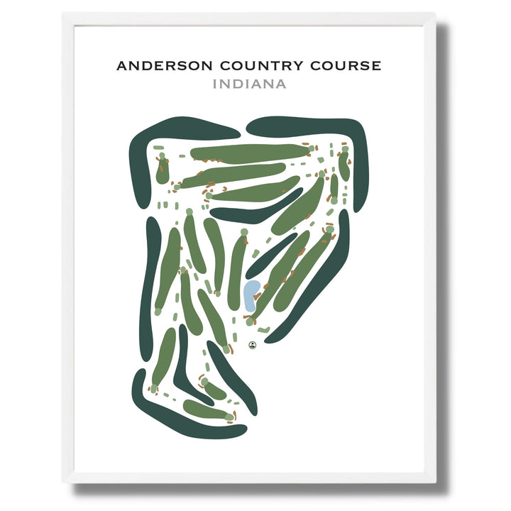 Anderson Country Club - Golf Course, Indiana - Printed Golf Courses