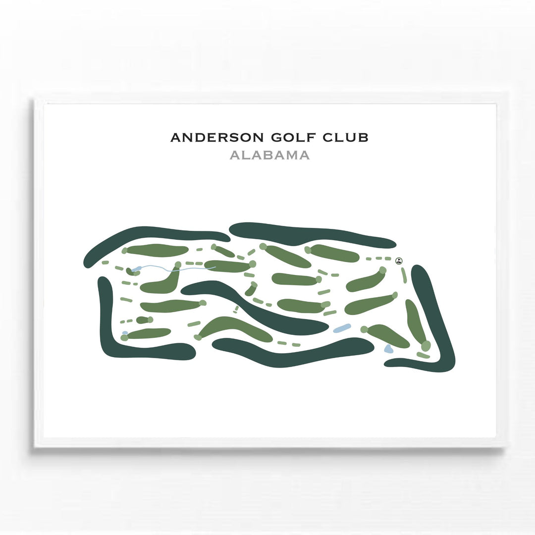 Anderson Golf Club, Alabama - Printed Golf Course