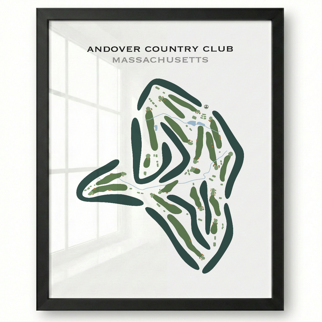 Andover Country Club, Massachusetts - Printed Golf Courses