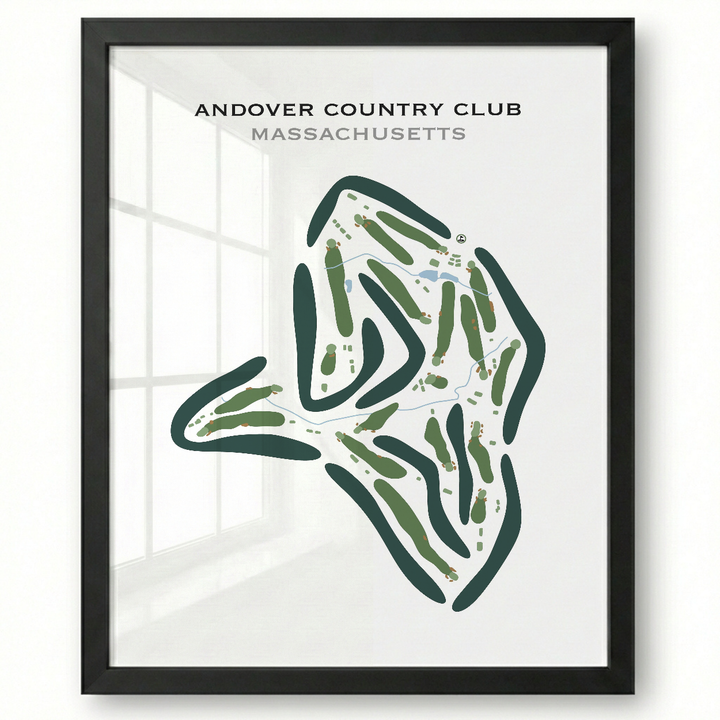Andover Country Club, Massachusetts - Printed Golf Courses