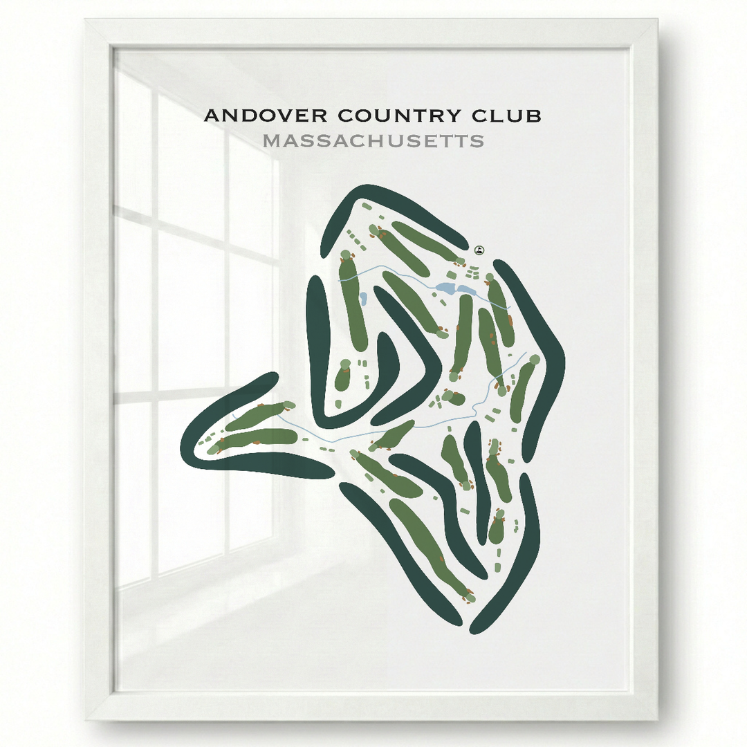 Andover Country Club, Massachusetts - Printed Golf Courses