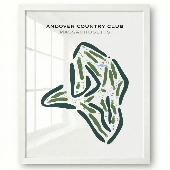 Andover Country Club, Massachusetts - Printed Golf Courses