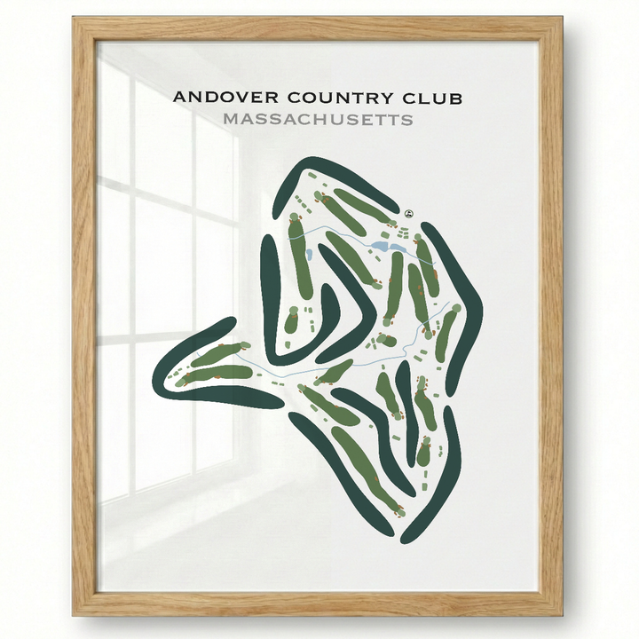 Andover Country Club, Massachusetts - Printed Golf Courses