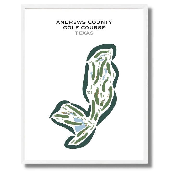 Andrews County Golf Course, Texas - Printed Golf Courses