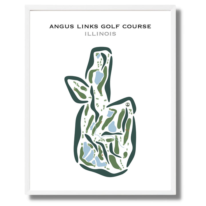 Angus Links Golf Course, Illinois - Printed Golf Courses