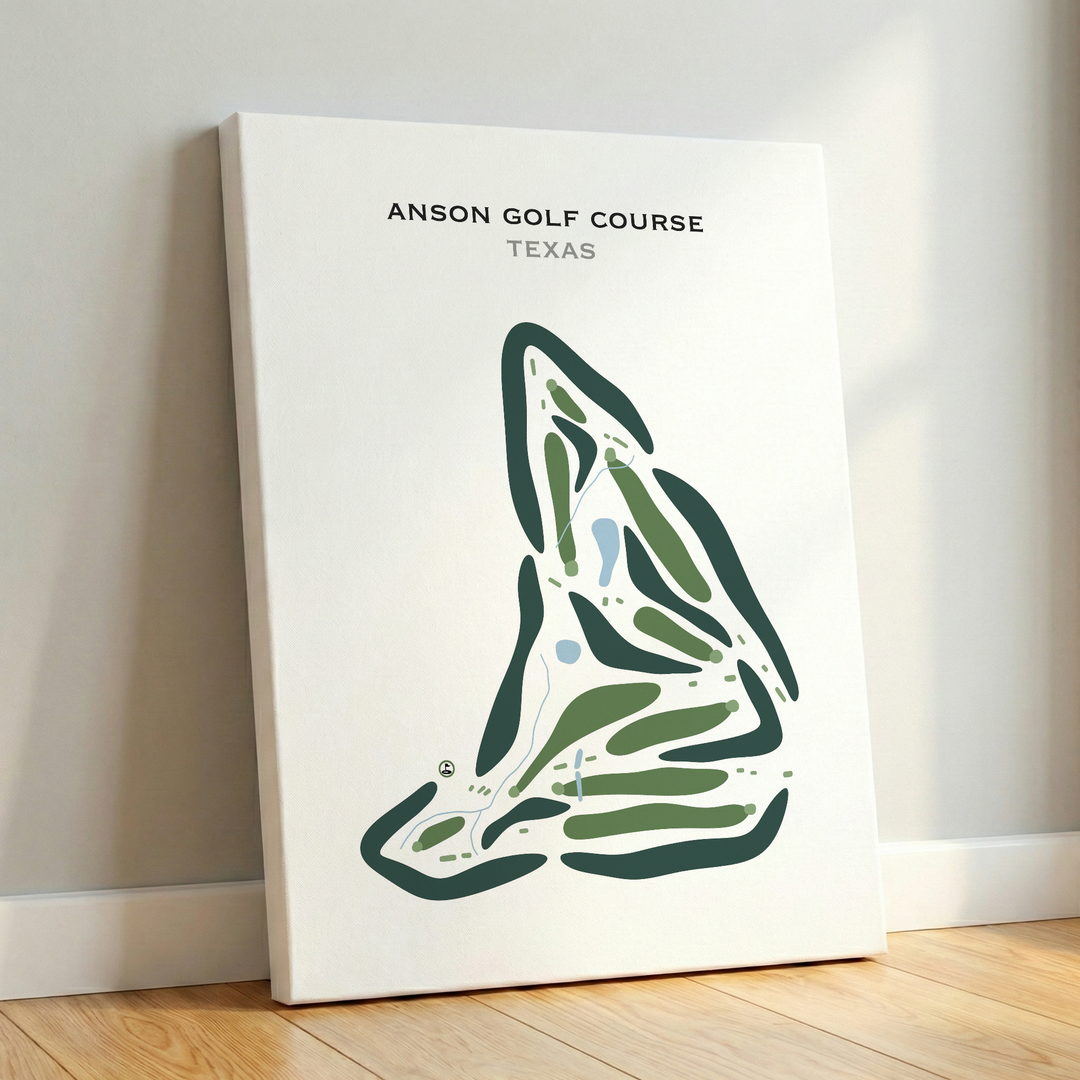 Anson Golf Course, Texas - Printed Golf Courses