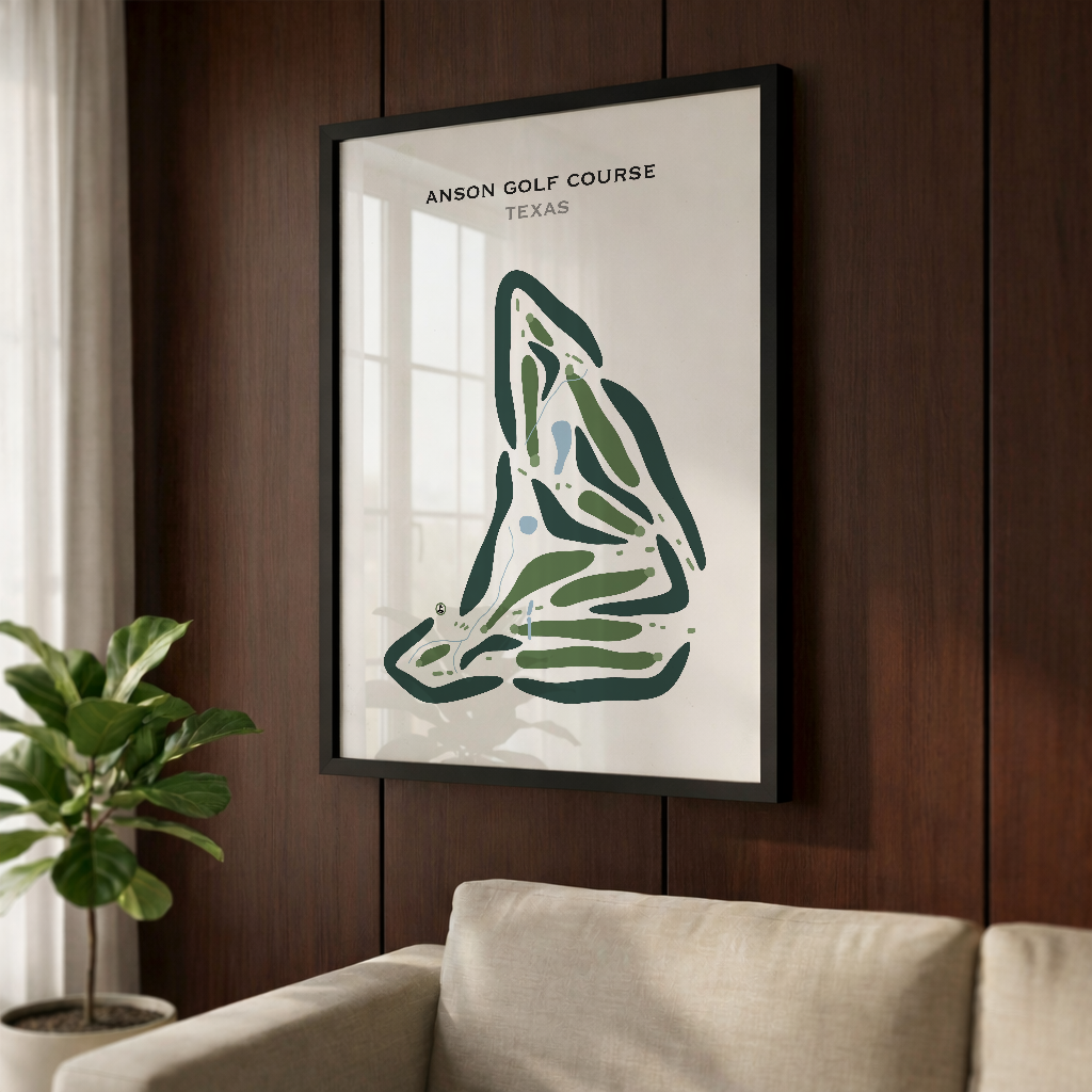 Anson Golf Course, Texas - Printed Golf Courses