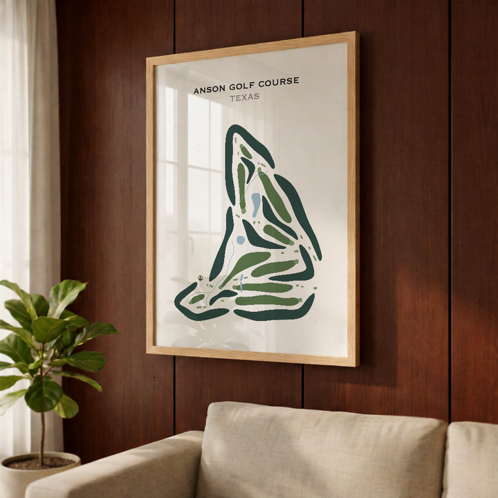 Anson Golf Course, Texas - Printed Golf Courses