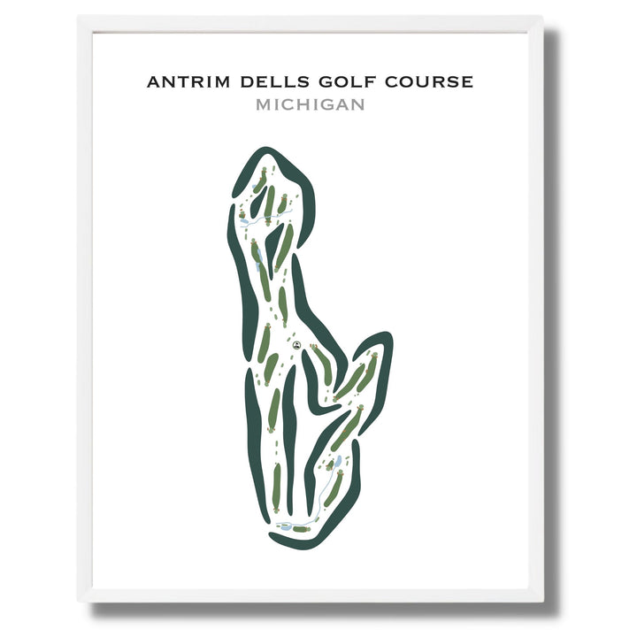 Antrim Dells Golf Course, Michigan - Printed Golf Courses