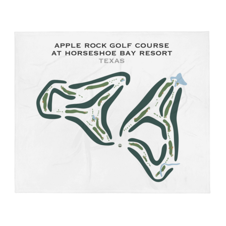 Apple Rock Golf Course, Horseshoe Bay Resort, Texas - Printed Golf Course