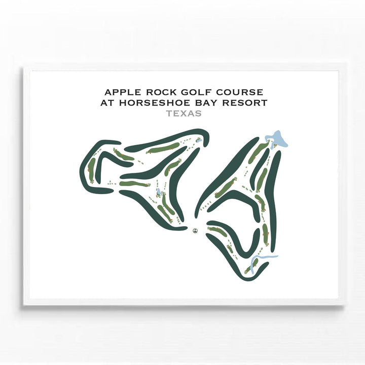 Apple Rock Golf Course, Horseshoe Bay Resort, Texas - Printed Golf Course