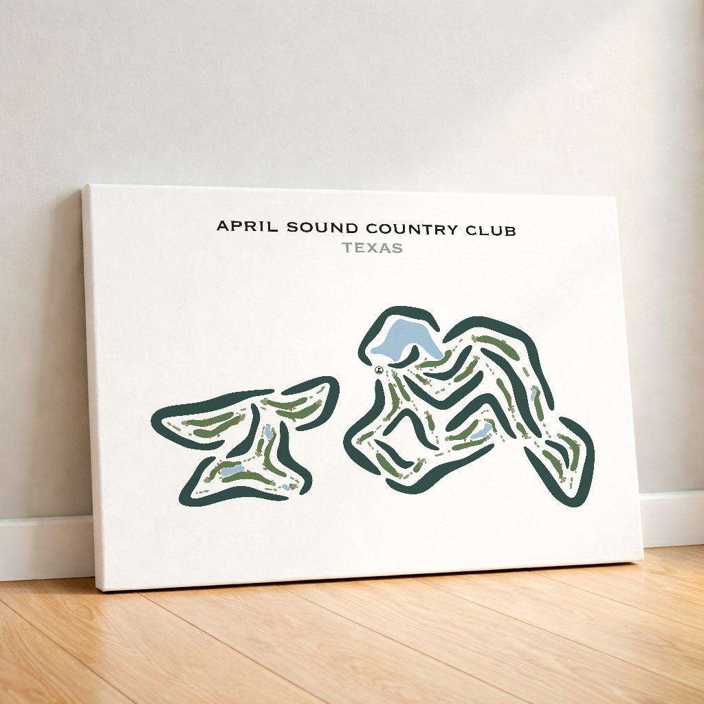 April Sound Country Club, Texas - Printed Golf Course