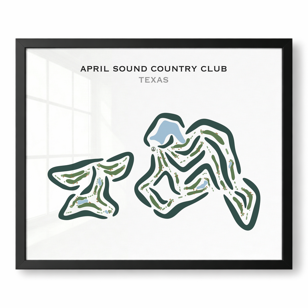 April Sound Country Club, Texas - Printed Golf Course