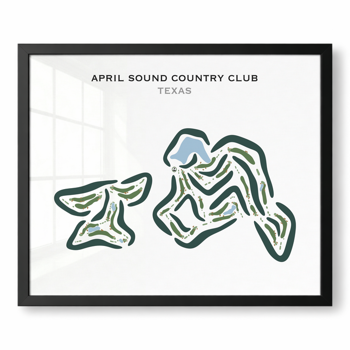 April Sound Country Club, Texas - Printed Golf Course