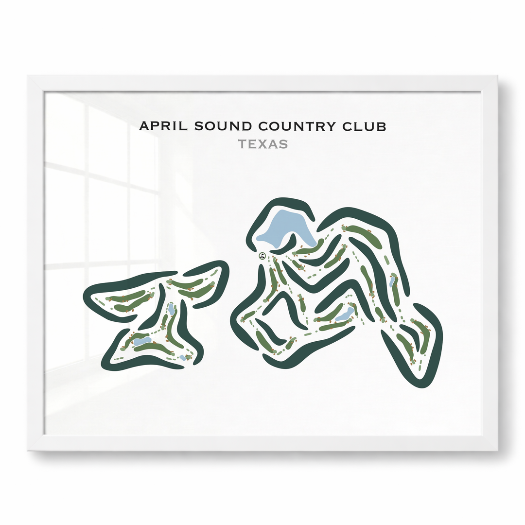 April Sound Country Club, Texas - Printed Golf Course