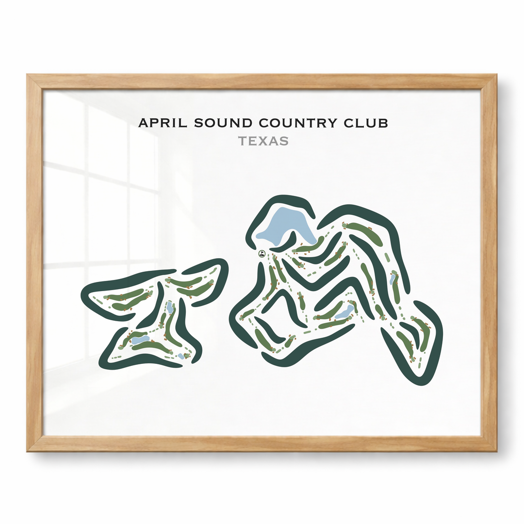 April Sound Country Club, Texas - Printed Golf Course