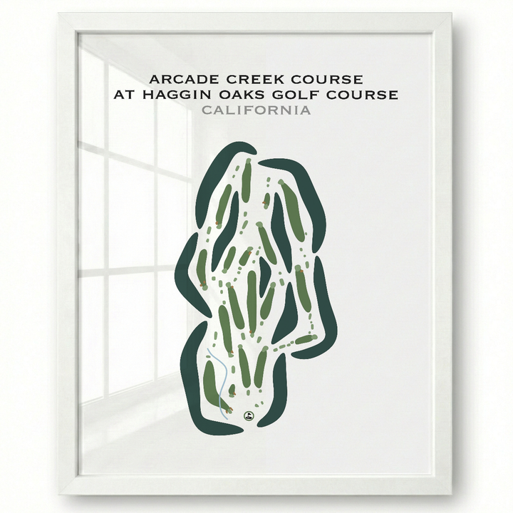 Arcade Creek Course at Haggin Oaks Golf Course, California - Printed Golf Courses