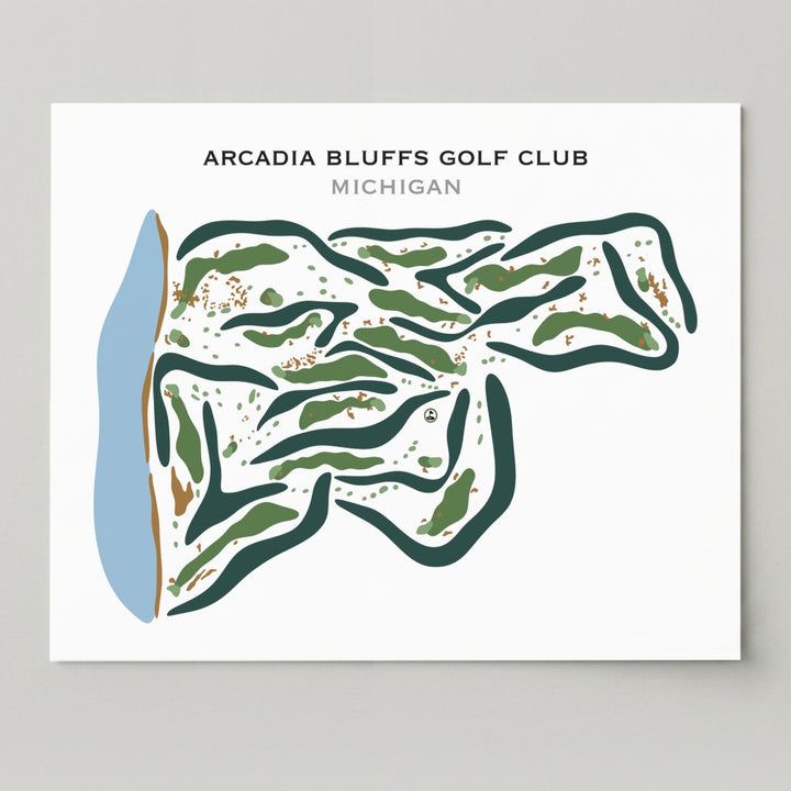 Arcadia Bluffs Golf Club, Michigan - Printed Golf Courses