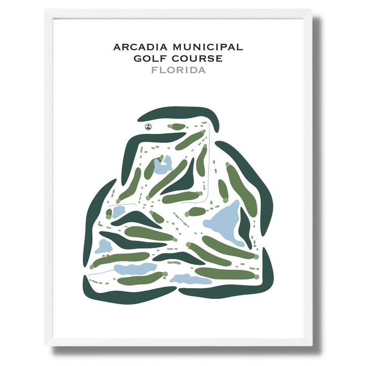 Arcadia Municipal Golf Course, Arcadia, Florida - Printed Golf Courses