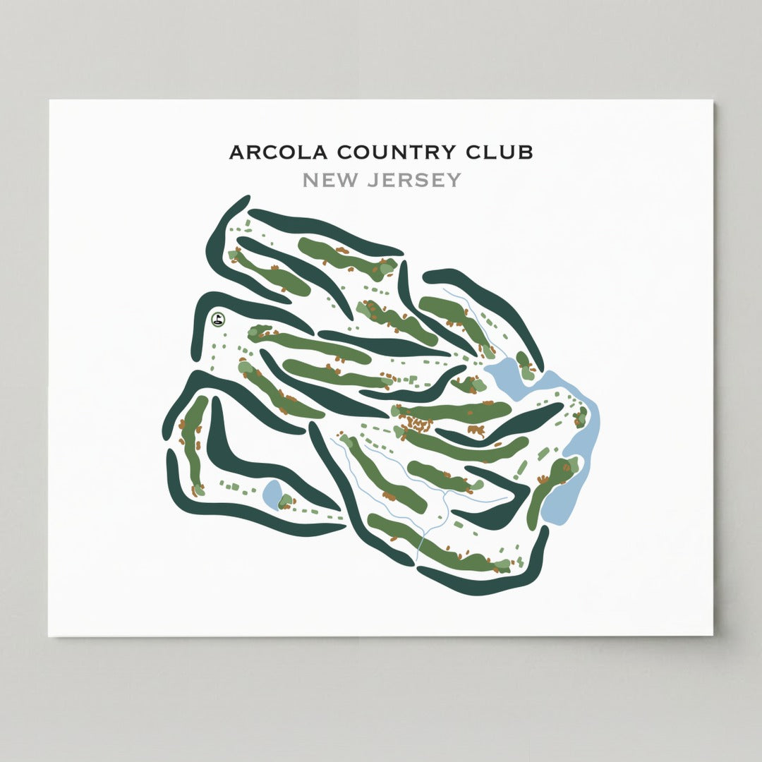 Arcola Country Club, New Jersey - Printed Golf Courses