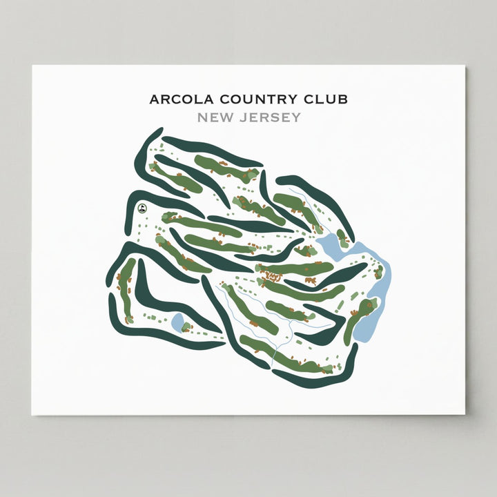 Arcola Country Club, New Jersey - Printed Golf Courses
