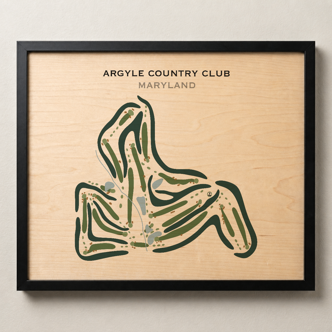 Argyle Country Club, Maryland - Printed Golf Courses