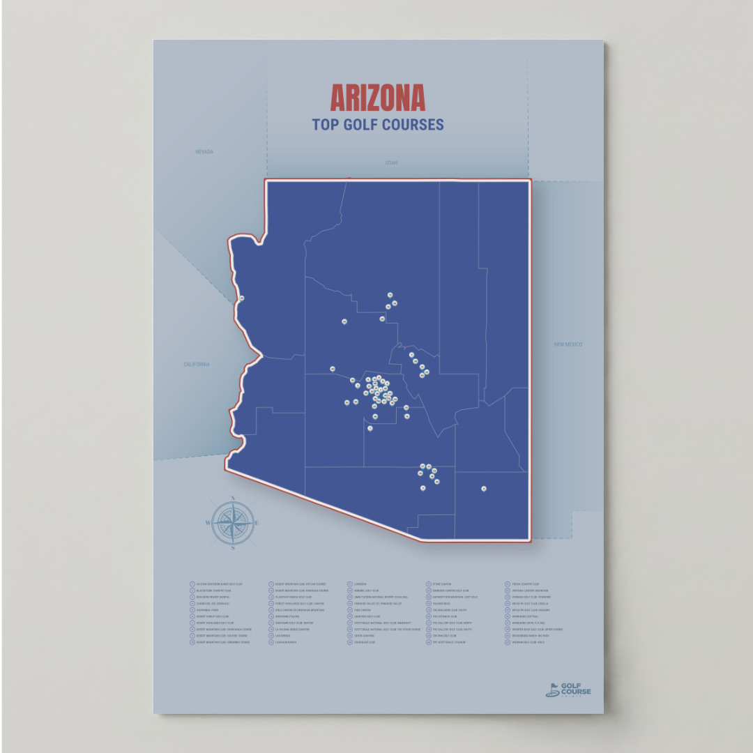Map of Arizona Golf Courses