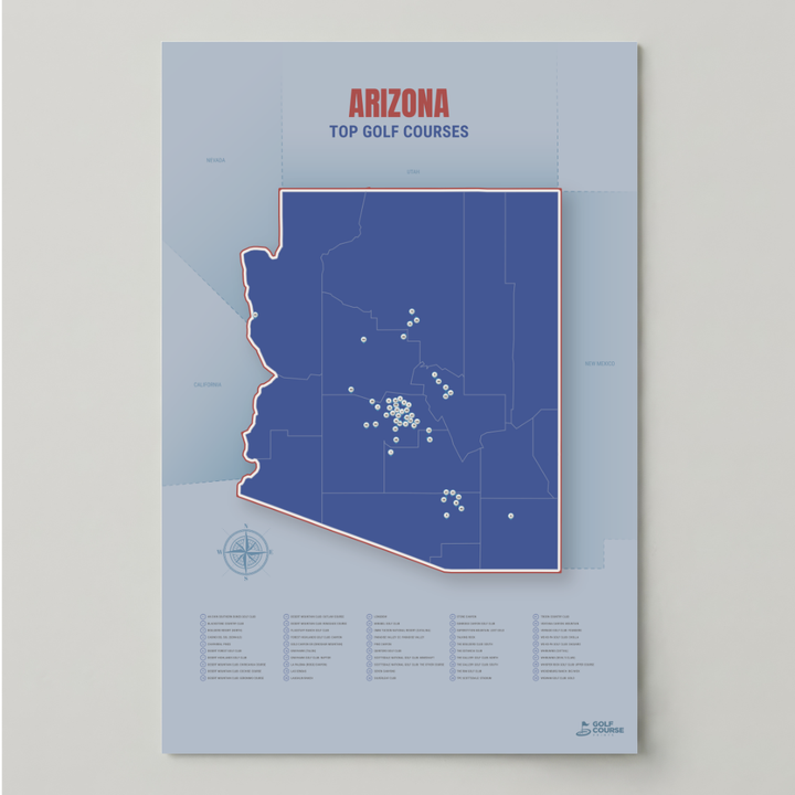 Map of Arizona Golf Courses