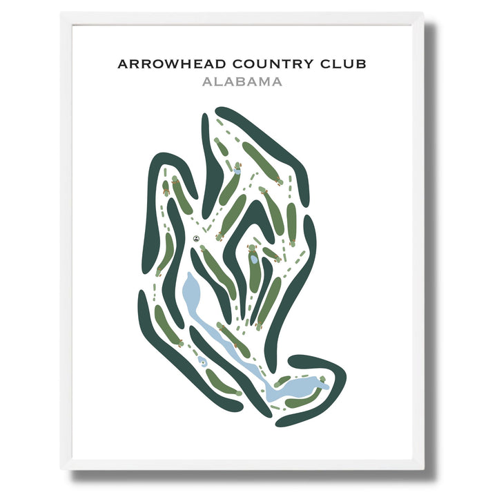 Arrowhead Country Club, Alabama - Printed Golf Course