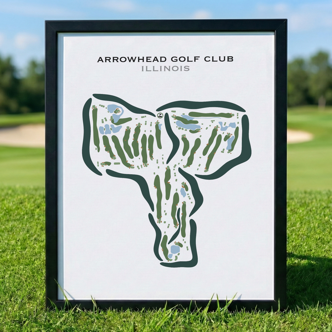 Arrowhead Golf Club, Illinois - Printed Golf Courses