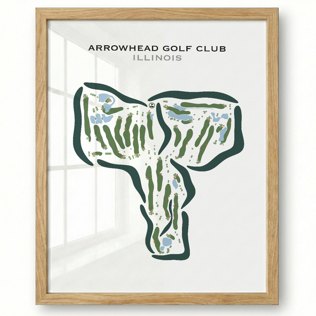 Arrowhead Golf Club, Illinois - Printed Golf Courses