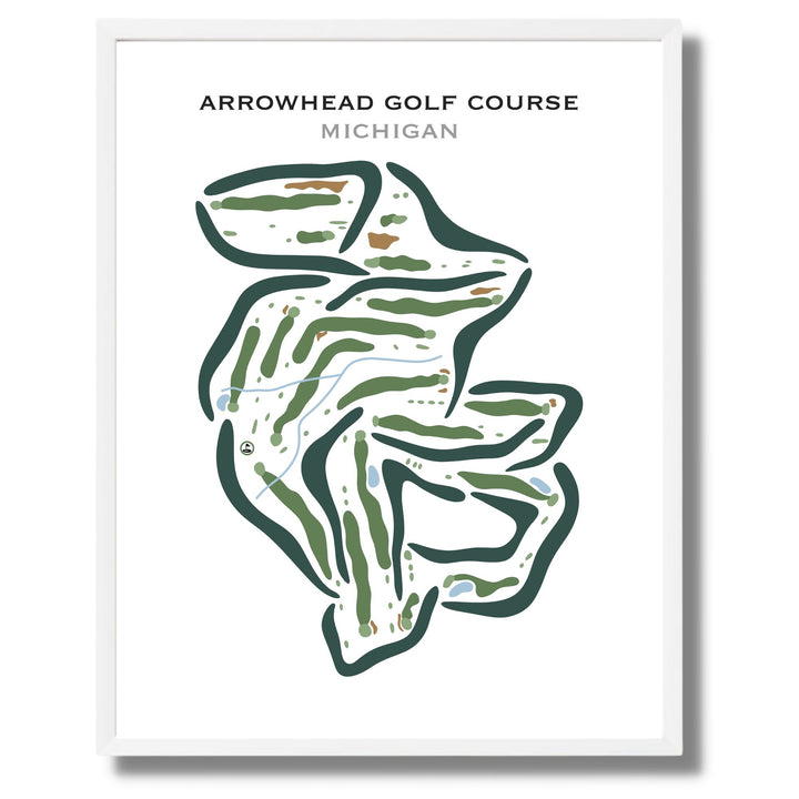 Arrowhead Golf Course, Michigan - Printed Golf Courses