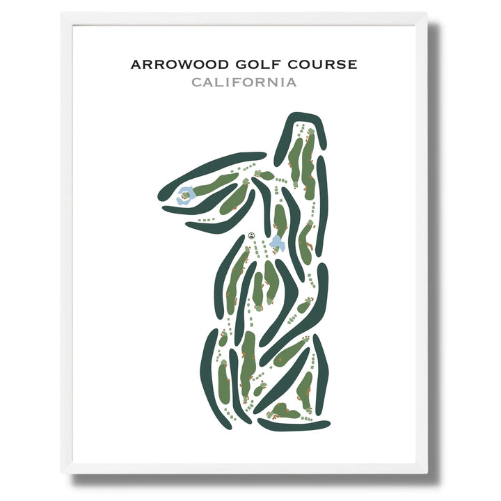 Arrowood Golf Course, California - Printed Golf Courses