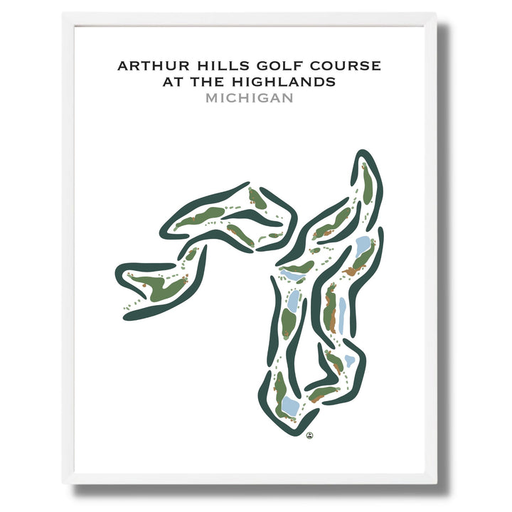 Arthur Hills Golf Course at The Highlands, Michigan - Printed Golf Courses